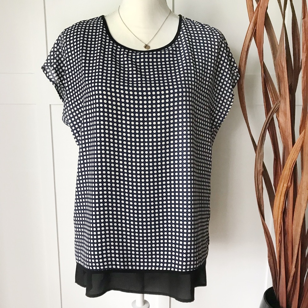 Navy Split Back Blouse - image 2